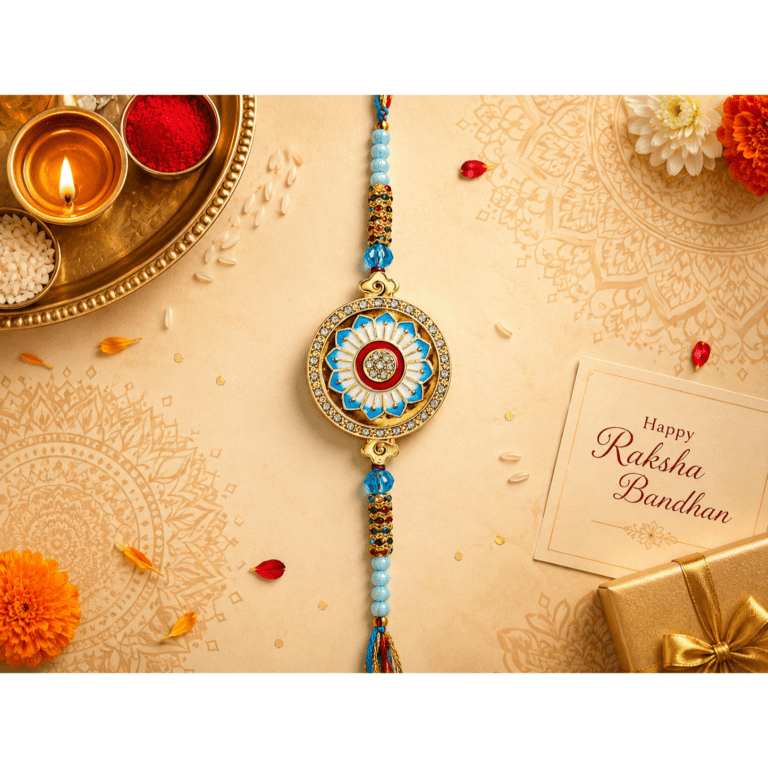 Azure Mandala Designer Rakhi